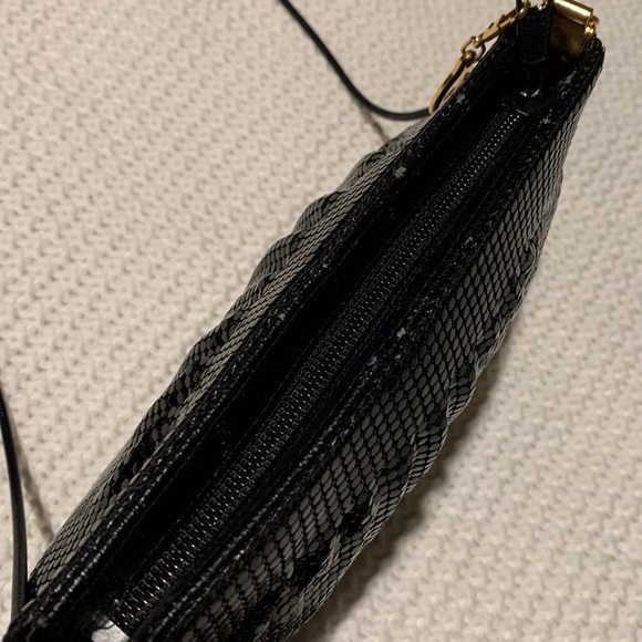 Vintage Black Mesh Bag with Coil Strap - Picture 3 of 12